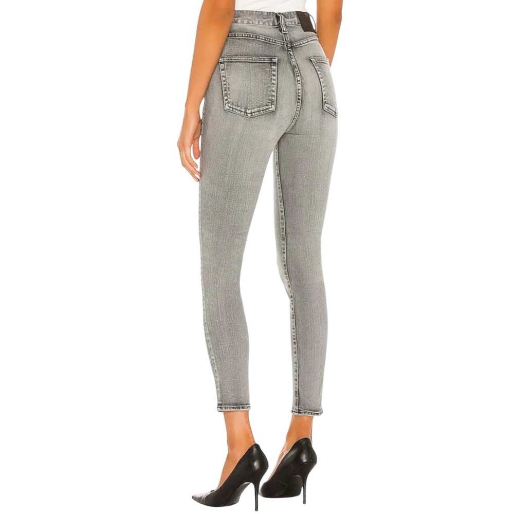 Moussy Vintage Women's Size 25 Jeans High Rise Stretch Gray Wash - Picture 2 of 16